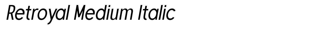 Retroyal Medium Italic